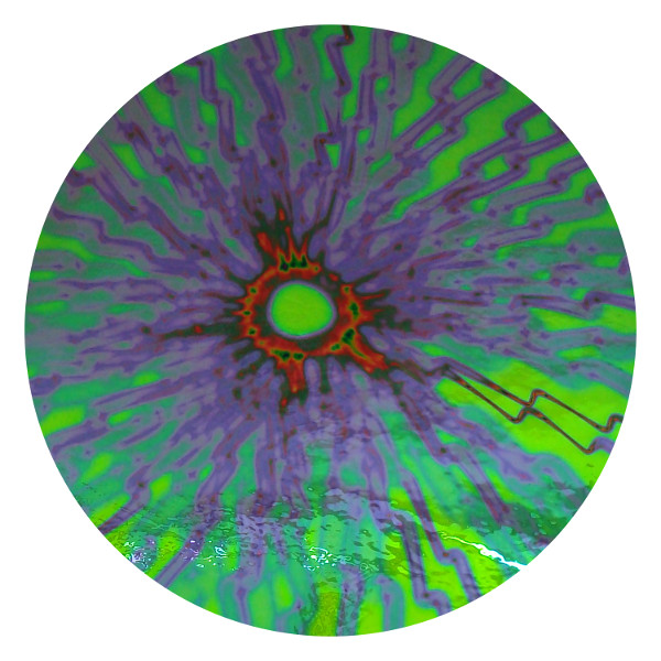 CBS Dichroic Coating Aqua Voltage Pattern on Thin Black Glass COE90