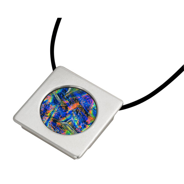 Circle Gallery Frame Pendant Silver Plated