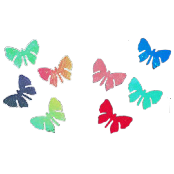 Dichroic Butterfly, Assorted Colors, Pack of 4 - COE90