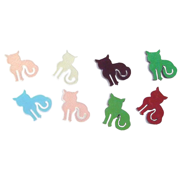 Dichroic Cat, Assorted Colors, Pack of 4 - COE90