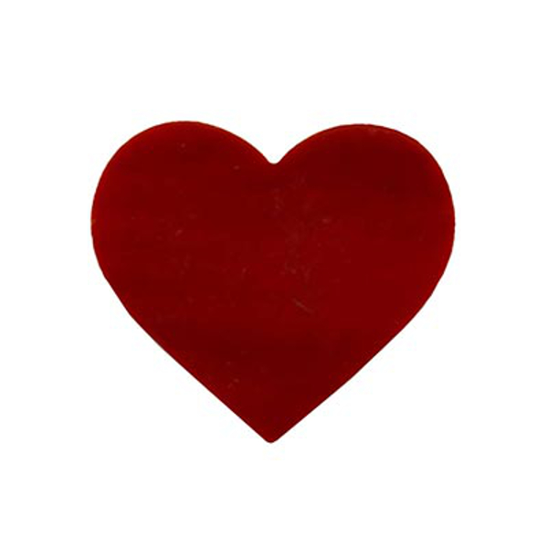 Precut Hearts Red Opalescent COE90