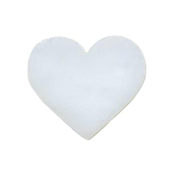 Precut Hearts White Opalescent COE90