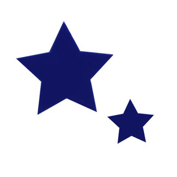 Precut Star Blue Opalescent COE90