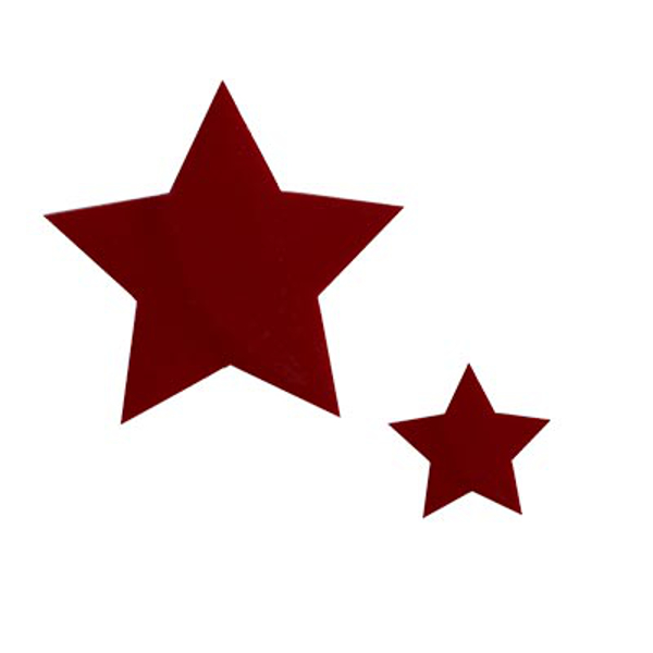 Precut Star Red Opalescent COE90