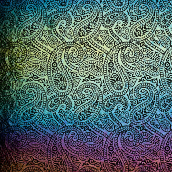 Etched Iridescent Paisley Pattern COE90
