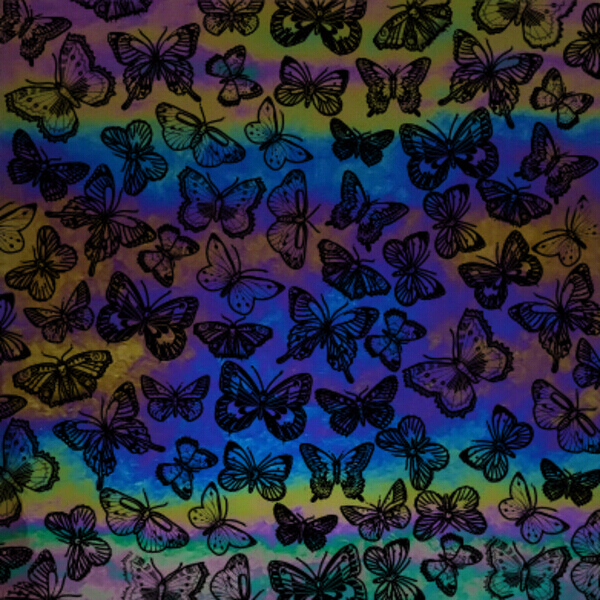 Etched Luminescent Butterflies Pattern COE96