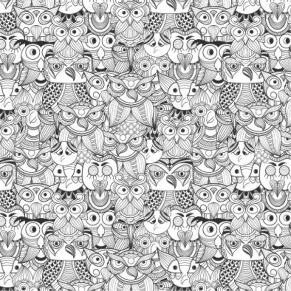 Etched Owls Pattern