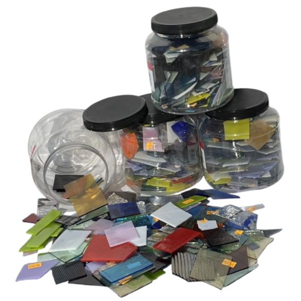 Assorted Anything Small Sheet Glass Scrap Pack COE90