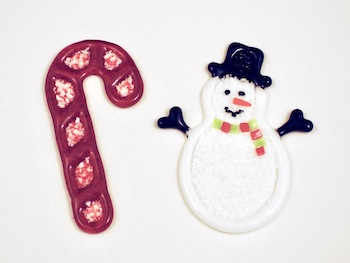 Candy Cane and Snowman Casting Mold