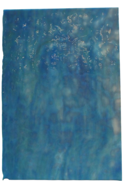 Youghiogheny Glass Oceana White Copper Blue 3mm, Non-Fusible