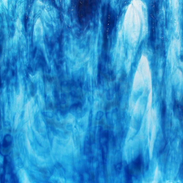 Youghiogheny Glass White Ice, Sea Blue, 3mm, Non-Fusible