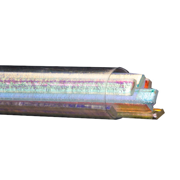 Bullseye Glass Dichroic Sizzle Stix, Clear, Mixed Colors, 6mm width COE90