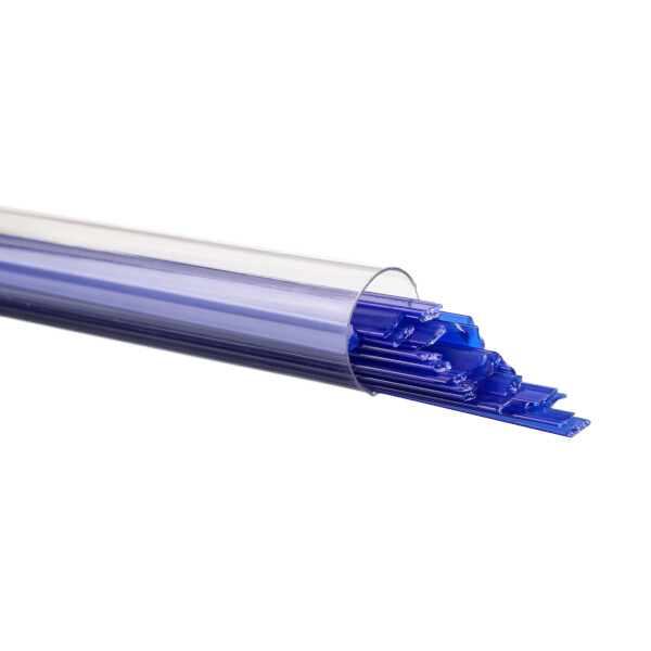Bullseye Glass Ribbon Deep Cobalt Blue Opalescent COE90