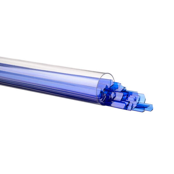 Bullseye Glass Ribbon Deep Royal Blue Transparent COE90