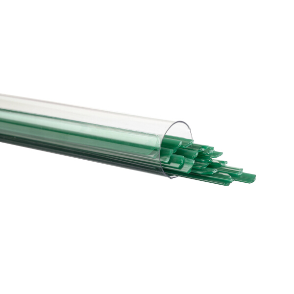 Bullseye Glass Ribbon Jade Green Opalescent COE90