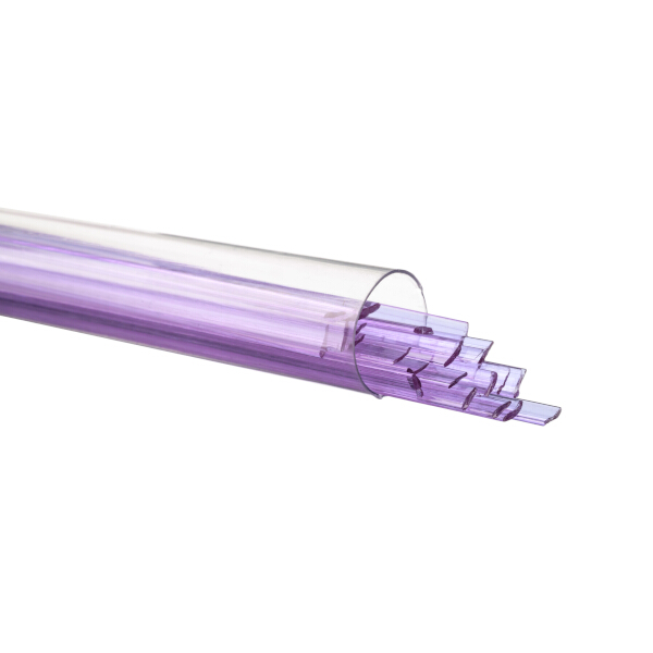 Bullseye Glass Ribbon Neo-Lavender Shift Transparent COE90
