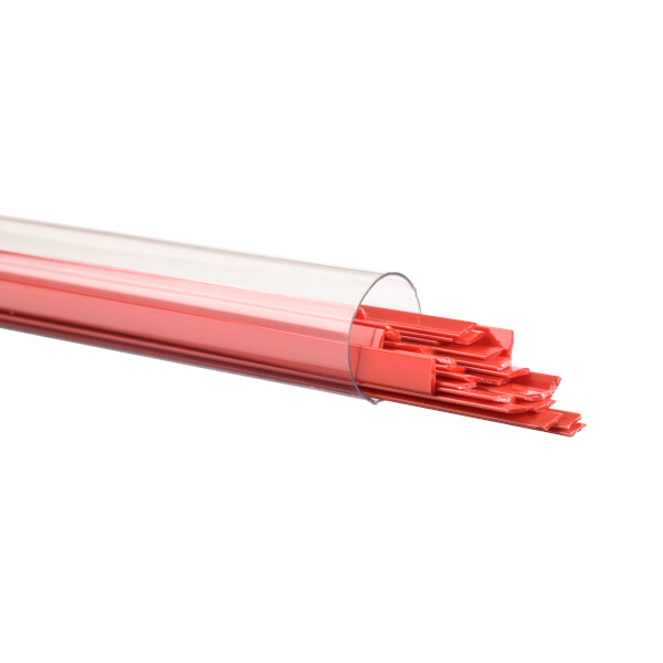 Bullseye Glass Ribbon Red Opalescent COE90
