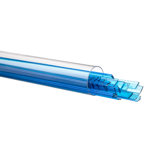 Bullseye Glass Ribbon Turquoise Blue Transparent COE90