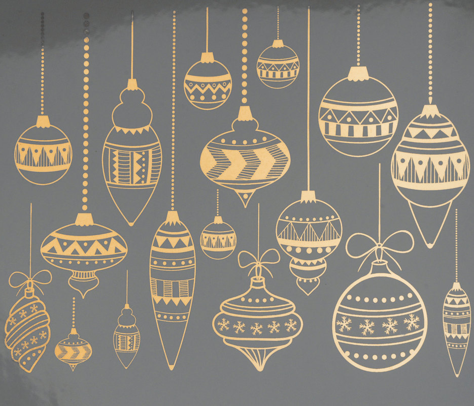 Christmas Ornaments Decal Sheet | Art Glass Supplies - Decals