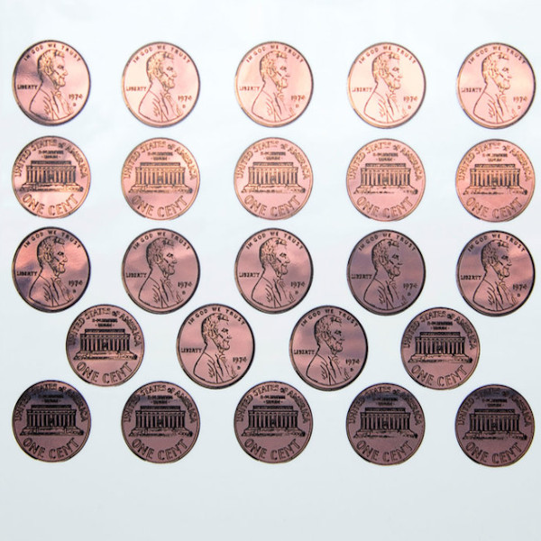 Copper Penny Decals Sheet