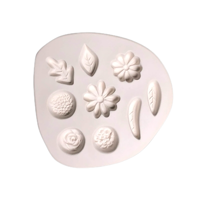 Small Flowers And Leaves Casting Mold | Art Glass Supplies - Casting Molds