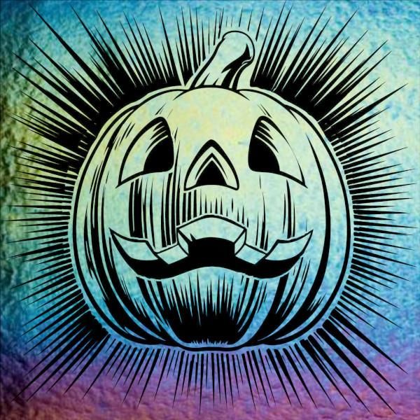 Jack O Lantern COE90 Etched Iridescent | Art Glass Supplies - COE90 Etched