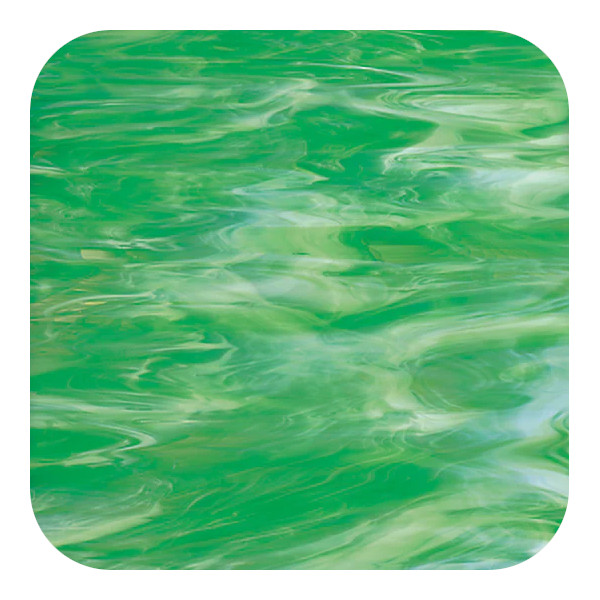 Oceanside Glass Light Green/ White COE96