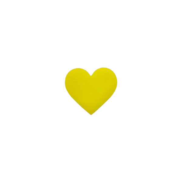 Precut Heart Canary Yellow Pack of 5 COE90