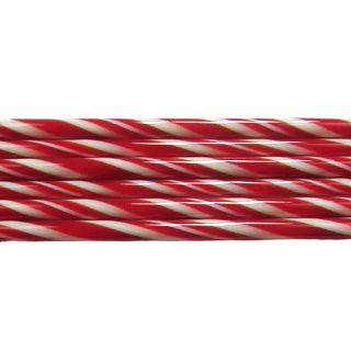 Vanilla and Red Striped Twisted Cane | Art Glass Supplies - COE90 Twisted