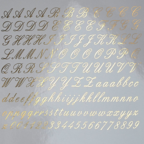 Metallic Iridescent Alphabet & Number Stickers