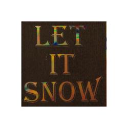 Etched Dichroic Accent Square Let It Snow COE96