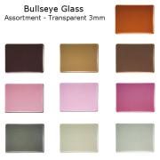 Bullseye Glass Assortment Transparent 3mm COE90