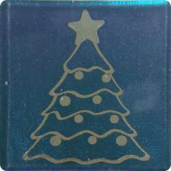 Etched Double Christmas Tree Pattern on Thin Glass COE96