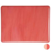 Bullseye Glass Salmon Pink Opalescent, Double-rolled, 3mm COE90