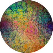 CBS Dichroic Coating Mixture Fusion Pattern on Thin Clear  Glass COE96