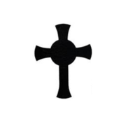 Precut Celtic Cross Black COE96