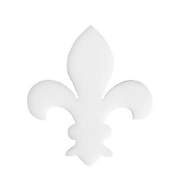 Precut Fleur De Lis White Opalescent COE96