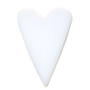 Precut Long Heart White Opalescent COE96