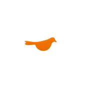 Precut Mini Bird Orange Pack of 3 COE90