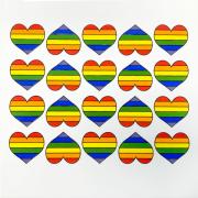 Rainbow Heart Decal Sheet