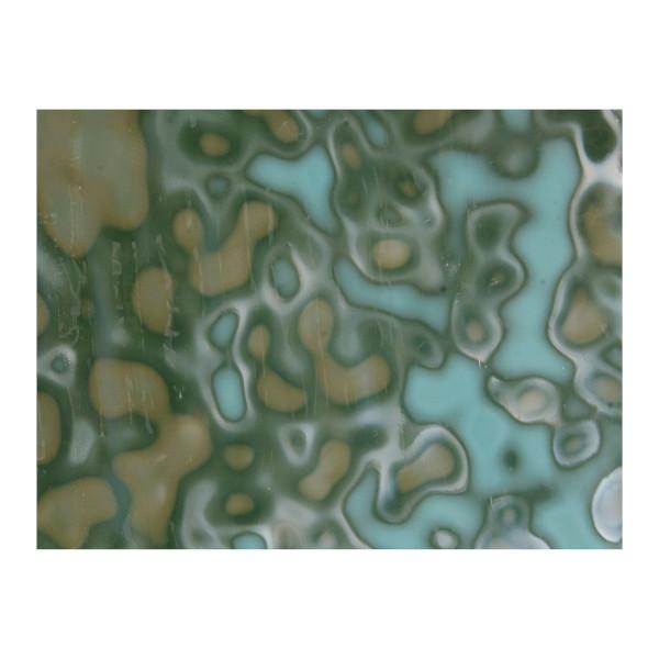 Bullseye Glass Patina Green, Mottle Opalescent, Single-rolled, 3mm, Non-Fusible