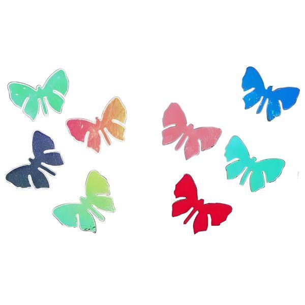 Dichroic Butterfly, Assorted Colors, Pack of 4 COE90