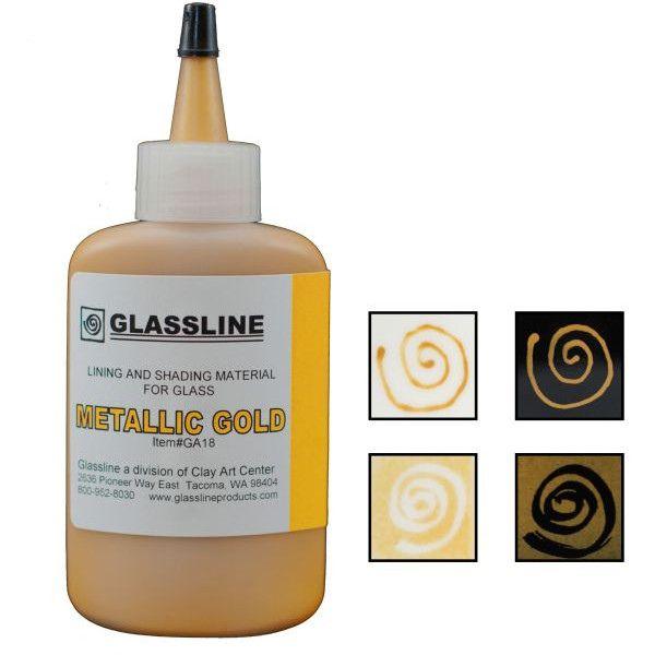 Glassline Metallic Gold Fusing Paint - Glass Paints