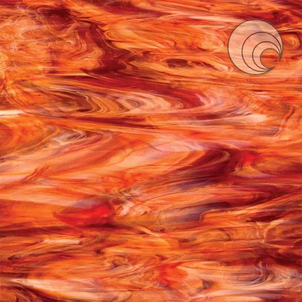Oceanside Glass Autumn Flame Pearl Opalescent COE96
