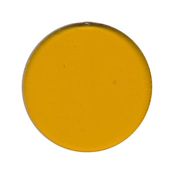 Precut Circle Amber Transparent COE90