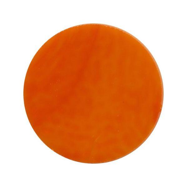 Precut Circle Orange Opalescent COE90