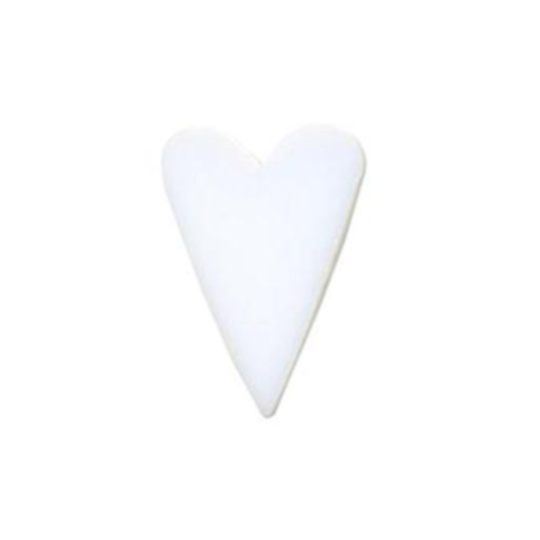 Precut Long Heart White Opalescent COE90