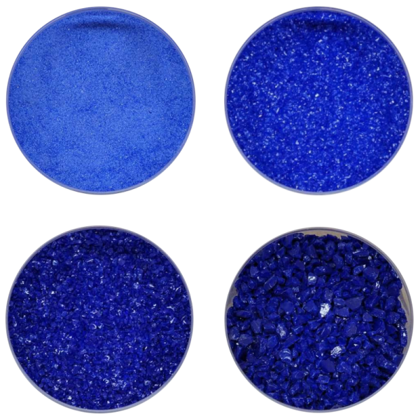 Youghiogheny Glass Deep Cobalt Blue Opalescent Frit COE96